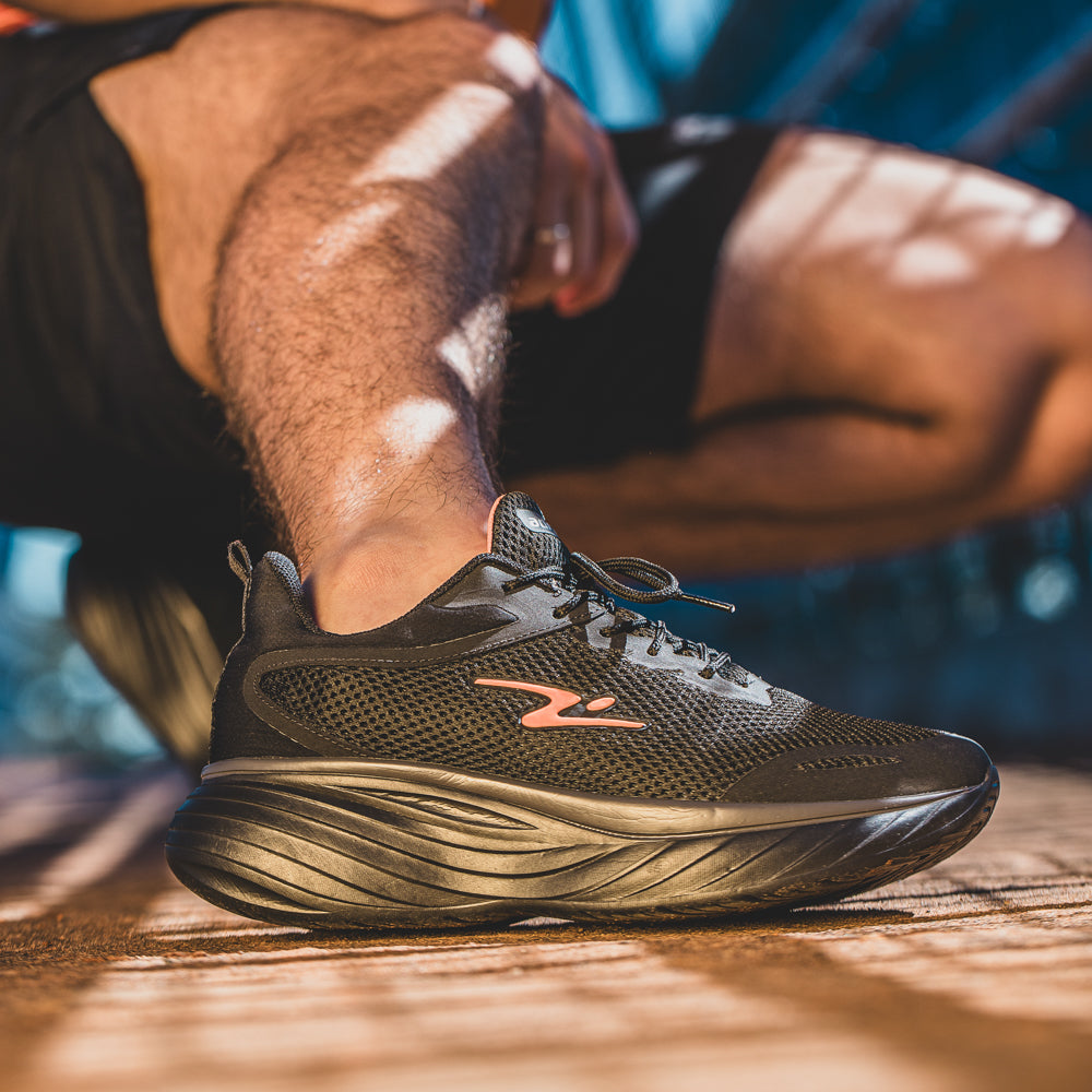 ADRUN - POWER FLY H NOIR LOGO ORANGE 10103M-1670