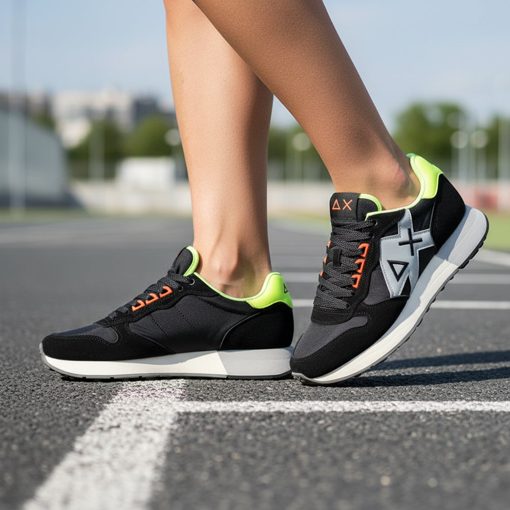 BASKET SUN68 JAKI 2.0 FLUO 11 NERO Z35113-11