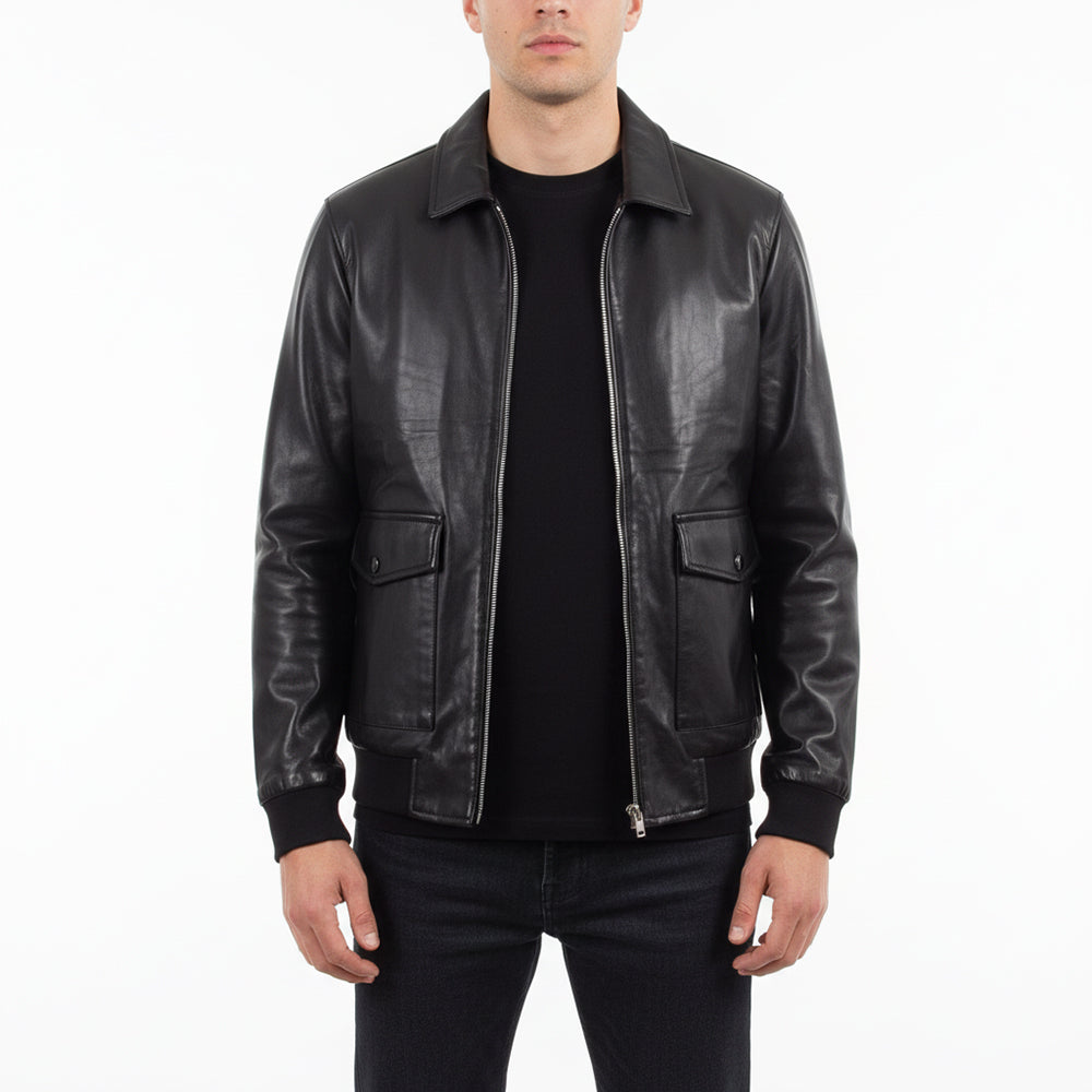 VESTE HOMME MASSIMO (Simili cuir) A-2502-BLACK