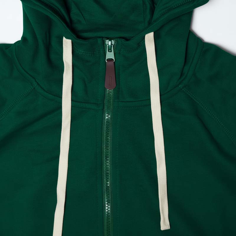 Sweat milano à capuche zippé homme VERT DL-14