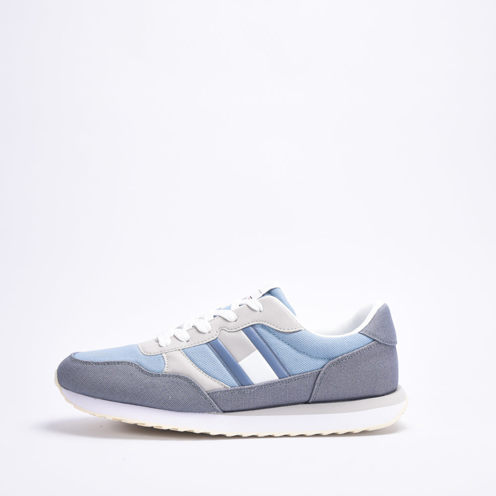 FLAG LOW CUT LACE-UP SNEAKER DENIM/GREY \ T3X9-33376-1693A58