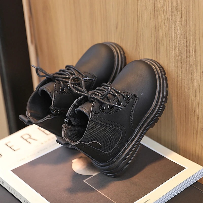 Bottes coordonnantes à lacets Noir Enfants \ 30172