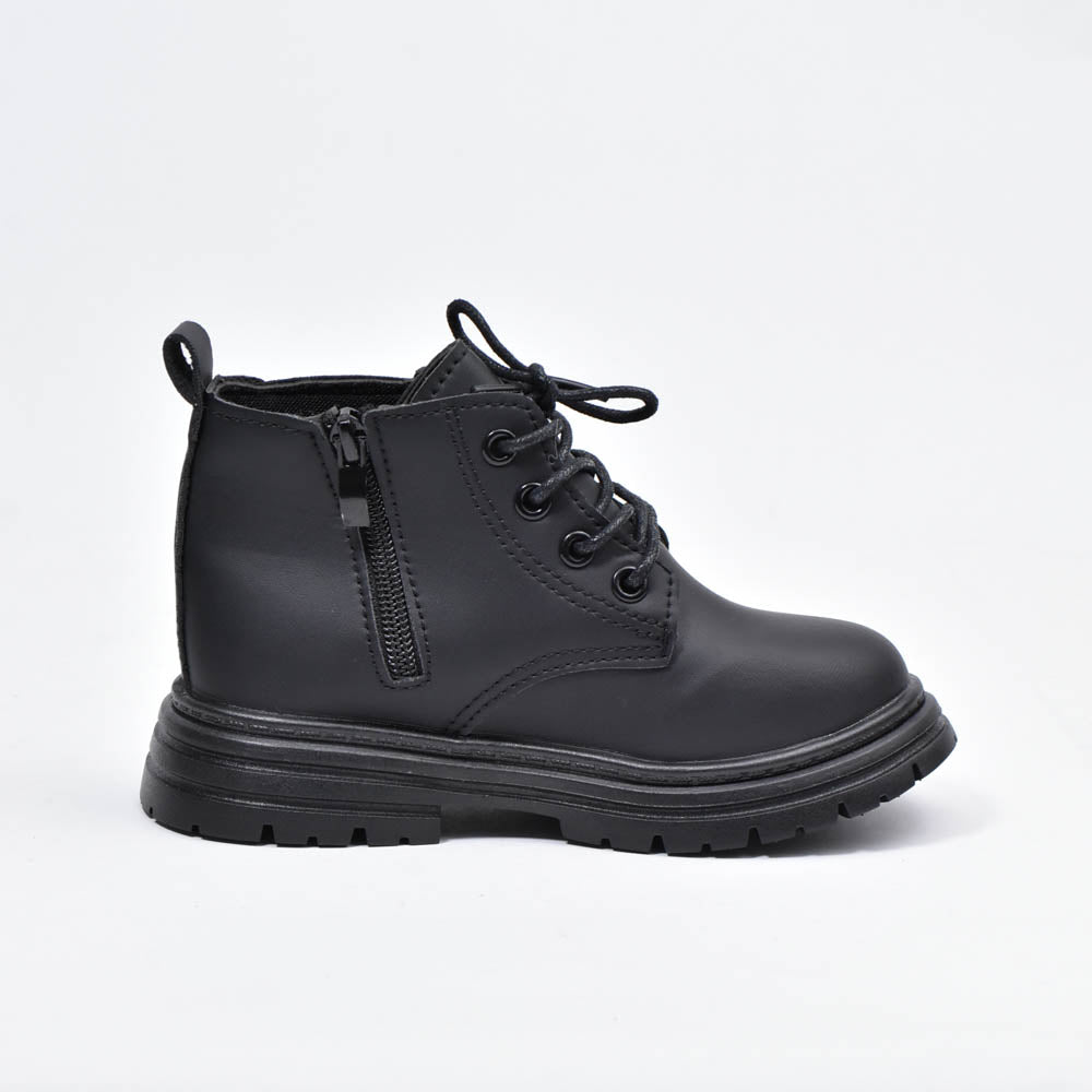 Bottes coordonnantes à lacets Noir Enfants \ 30172