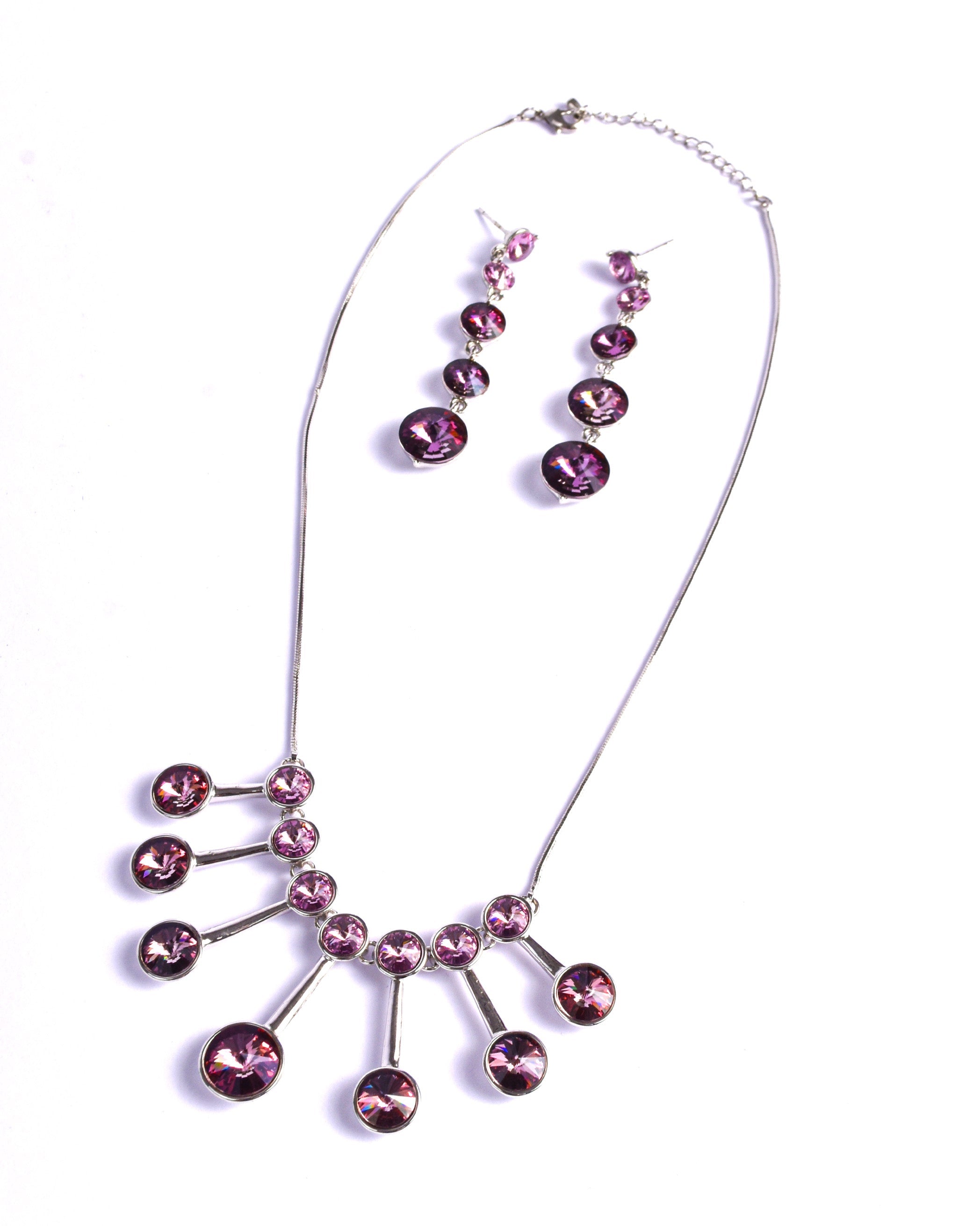 Parure ronde mauve 8123