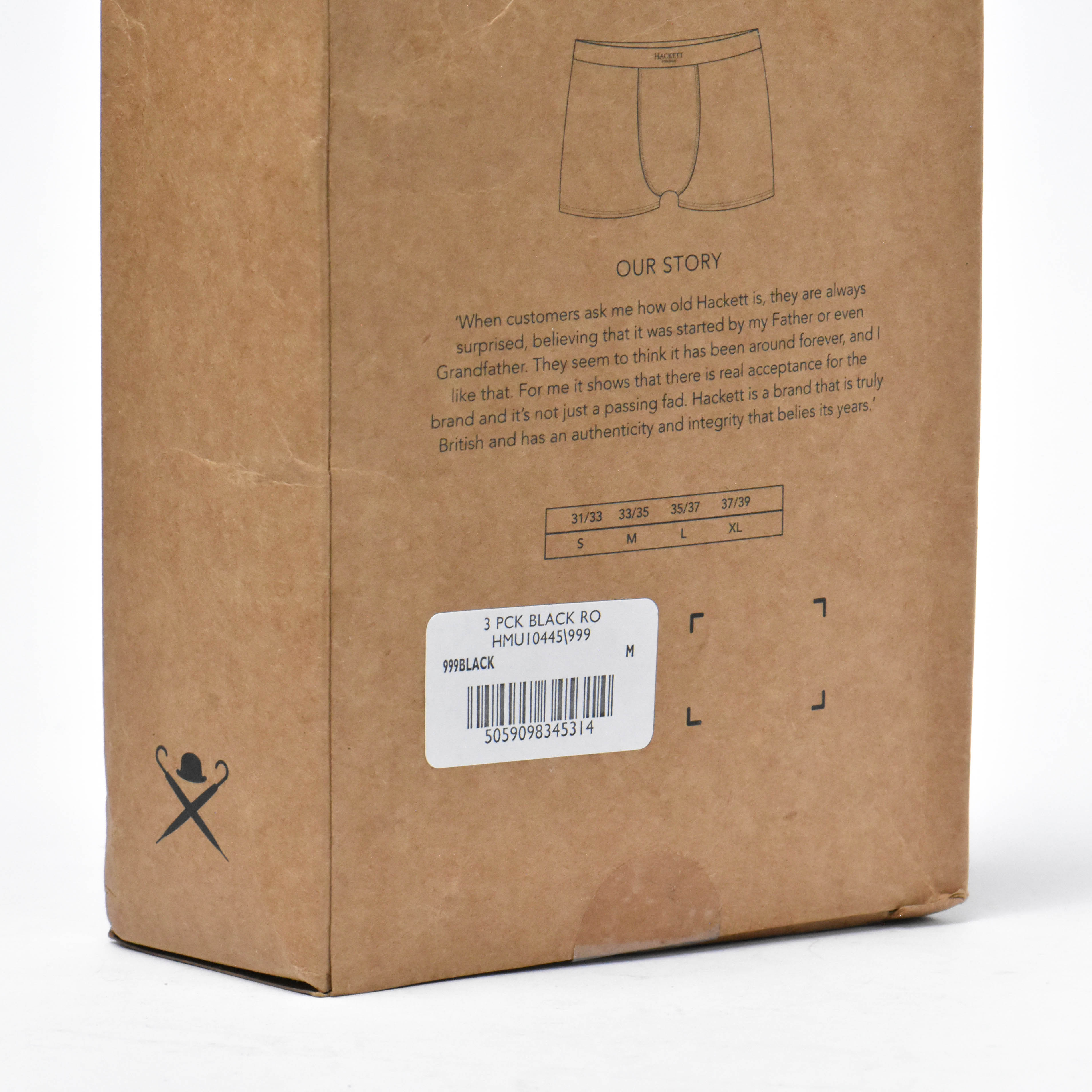 HACKETT PACK 3 PCS BLACK RO