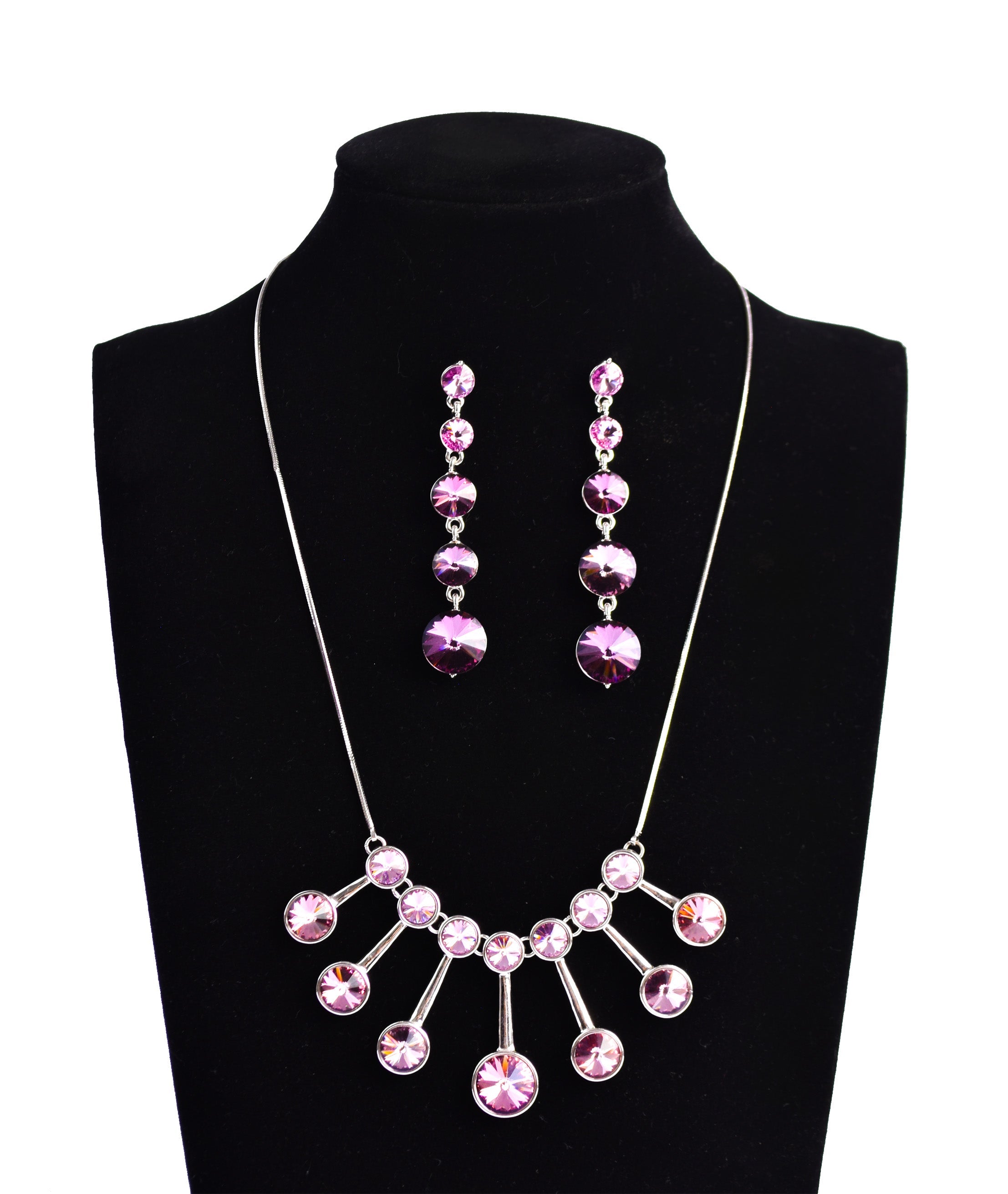 Parure ronde mauve 8123