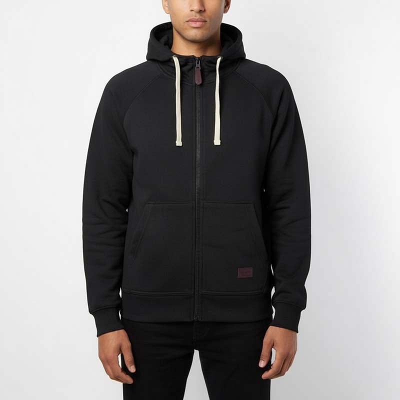 Sweat milano à capuche zippé homme NOIR DL-14N