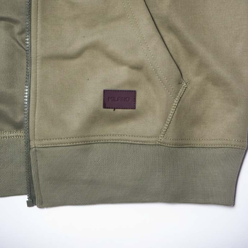 Sweat milano à capuche zippé homme VERT KHAKI  DL-14VK