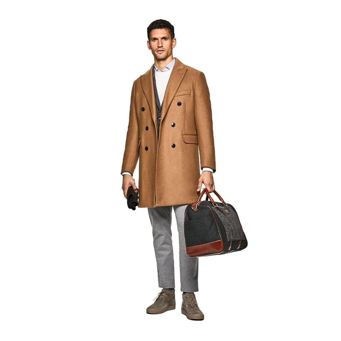 MANTEAU Hackett London Camel Broken Twill DB   HM402677R-855