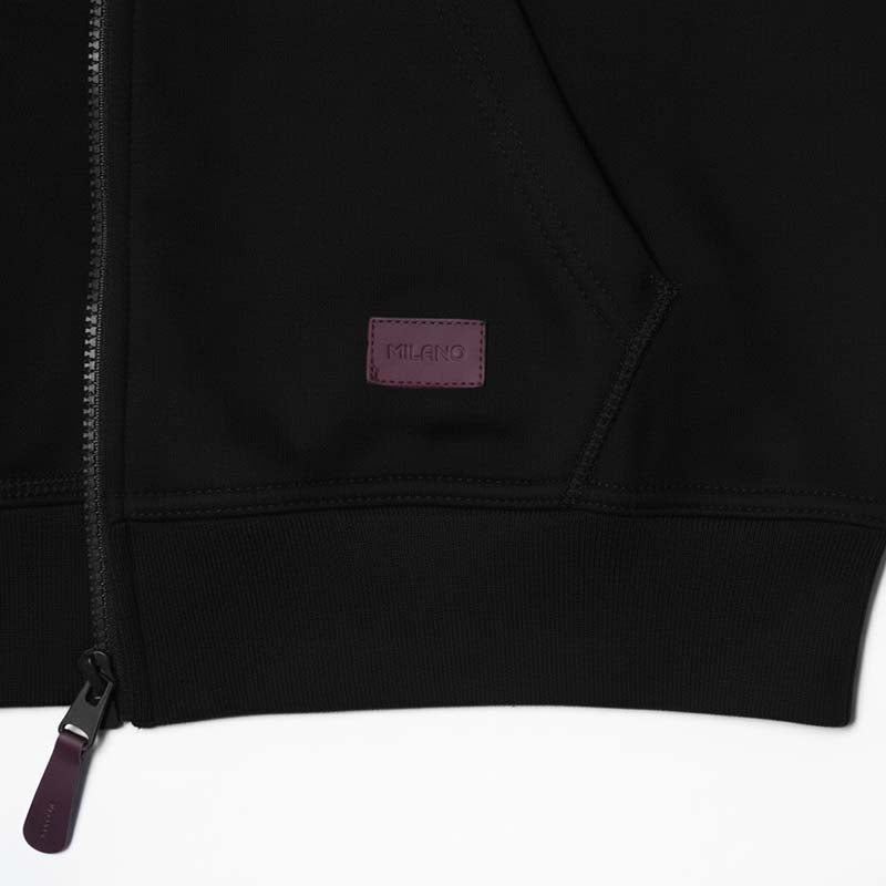 Sweat milano à capuche zippé homme NOIR DL-14N
