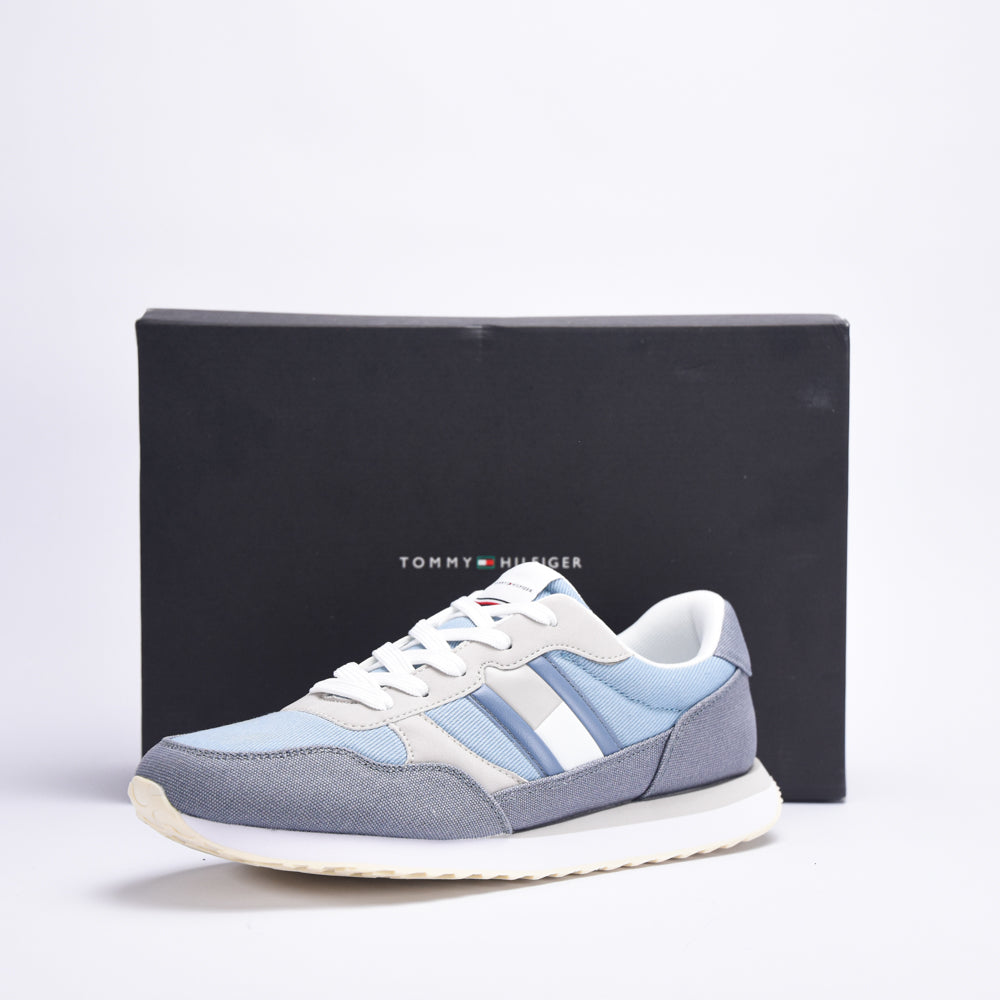 FLAG LOW CUT LACE-UP SNEAKER DENIM/GREY \ T3X9-33376-1693A58