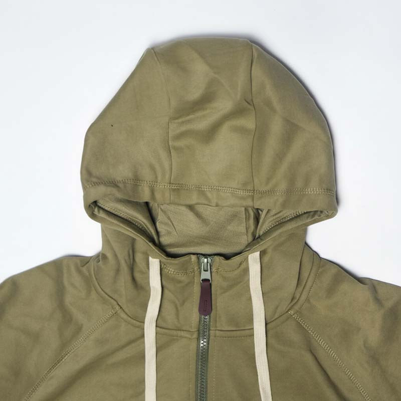Sweat milano à capuche zippé homme VERT KHAKI  DL-14VK