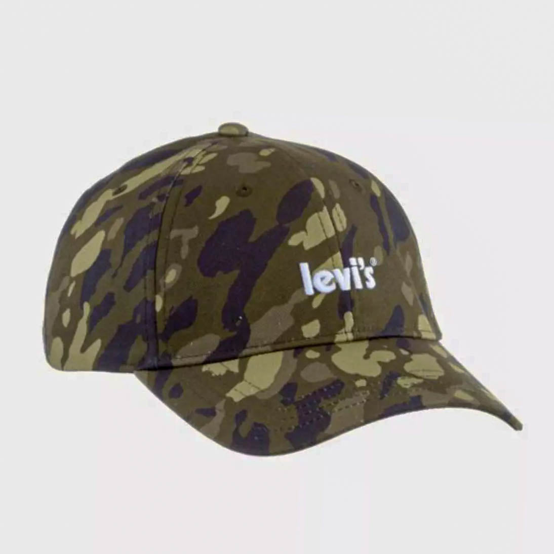 LEVI\'S Camouflage Poster Logo Adjustable Baseball Cap ONE SIZE D6657-0005