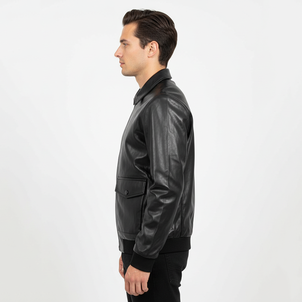 VESTE HOMME MASSIMO (Simili cuir) A-2502-BLACK