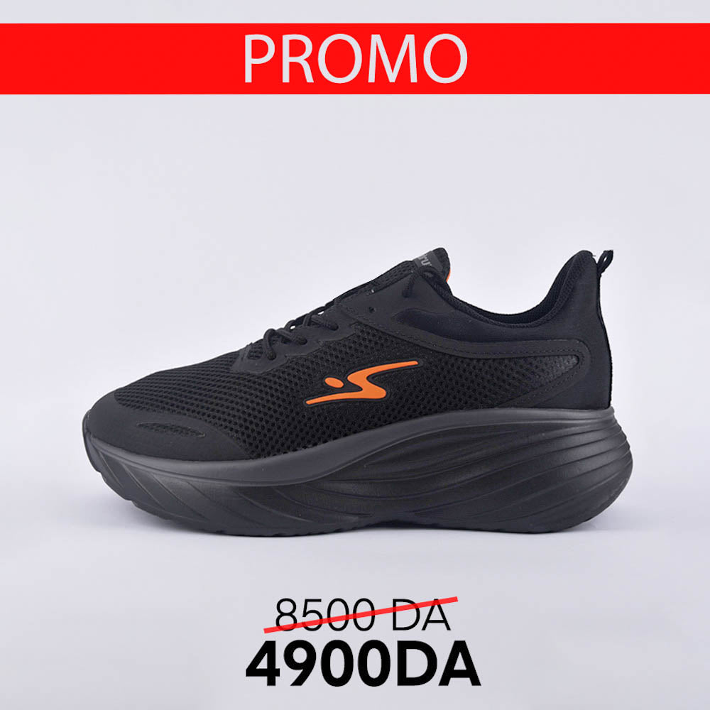 ADRUN - POWER FLY H NOIR LOGO ORANGE 10103M-1670