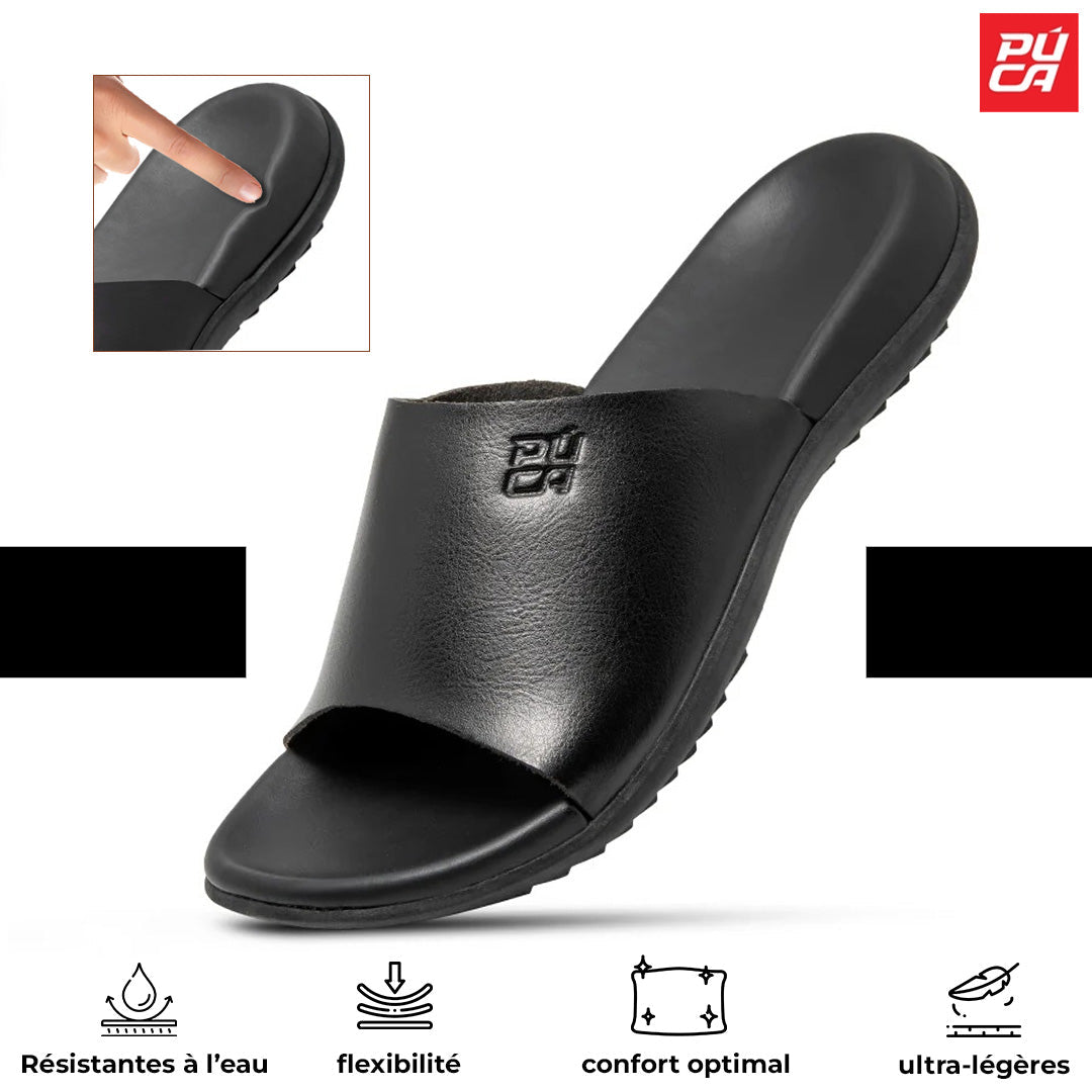 PUCA MEN SPORT SLIPPERS CRATER BLACK 10933