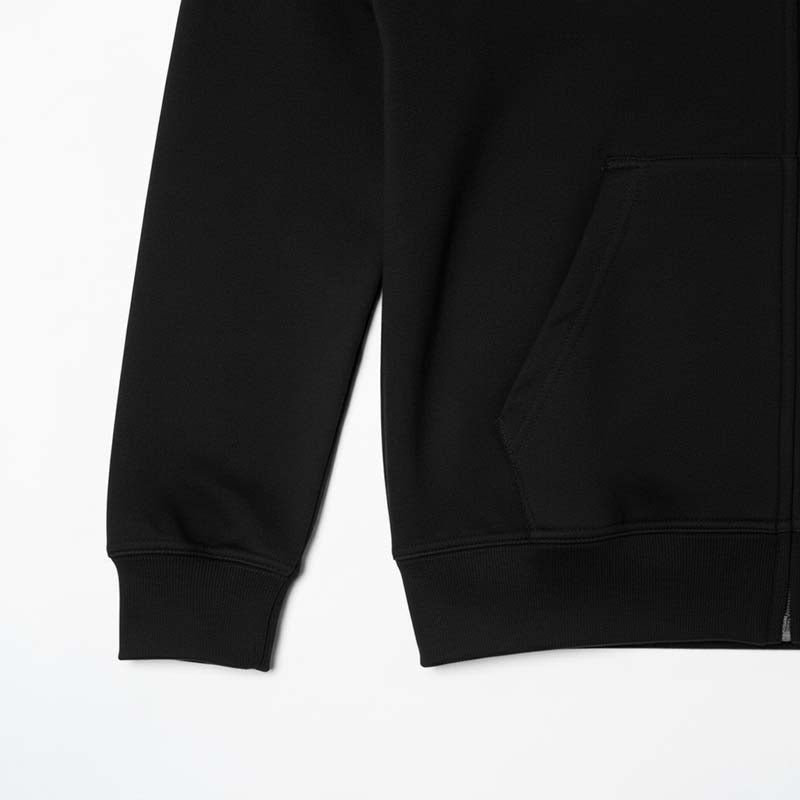 Sweat milano à capuche zippé homme NOIR DL-14N