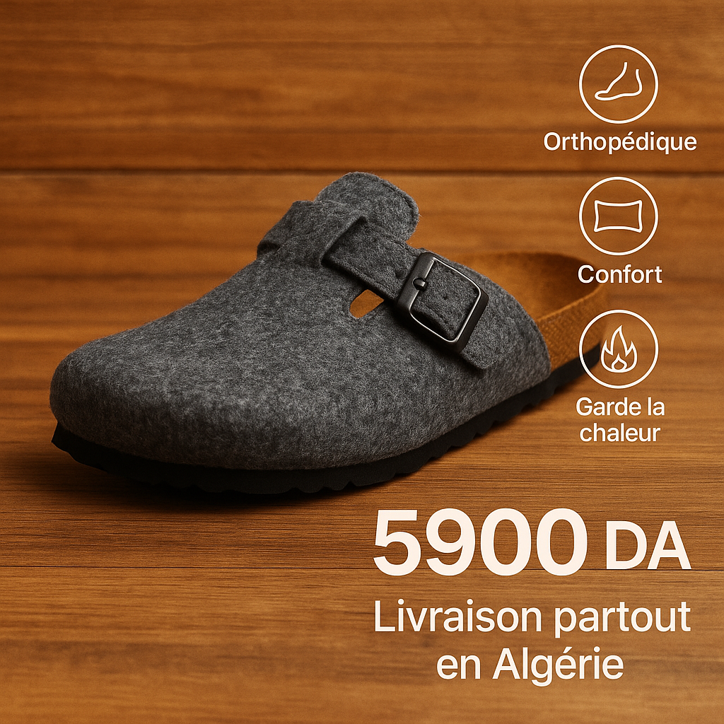 SABOT BIRK BOSTON FEUTRE GRIS SOURIS