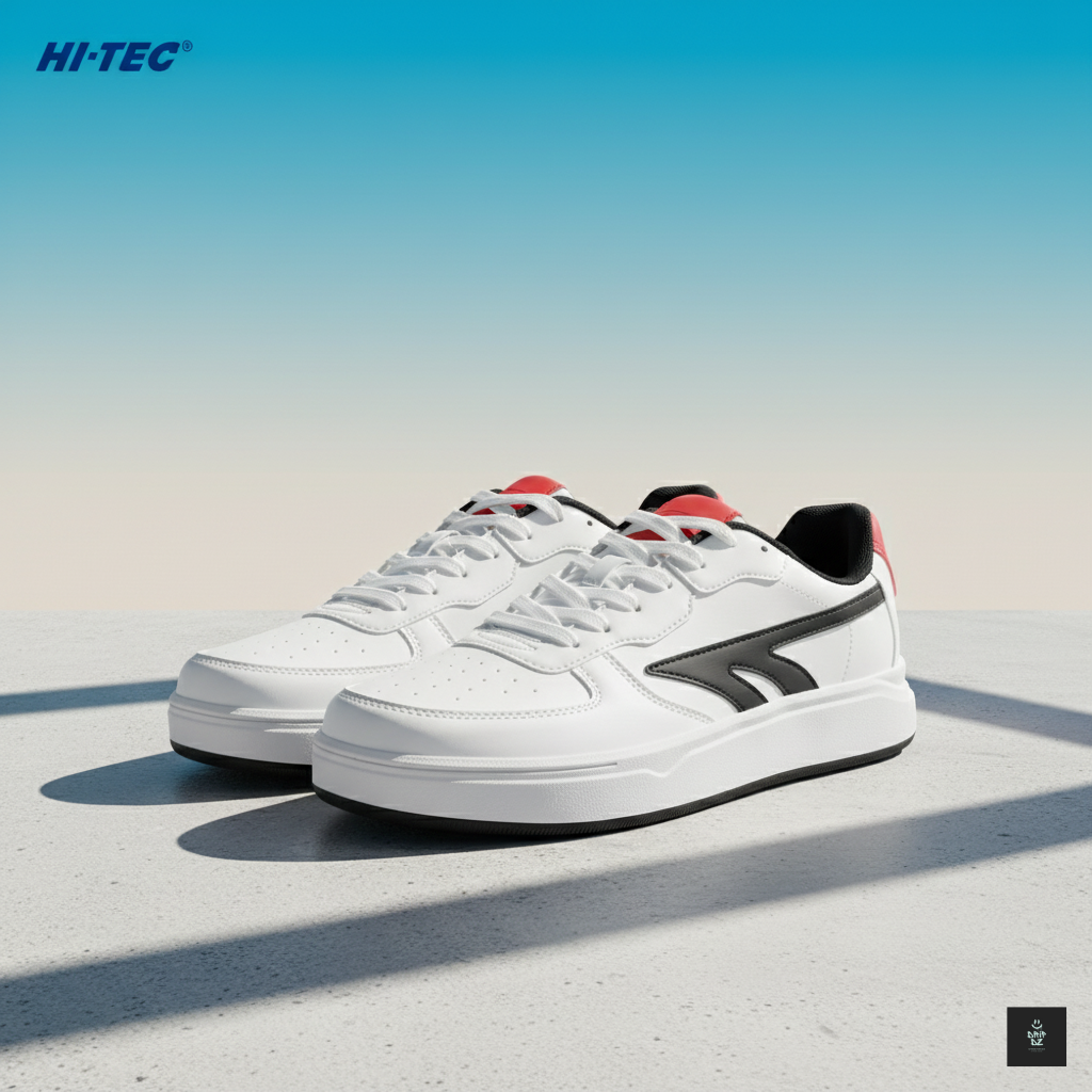 Varsity Court White-Black-Red \ L014810