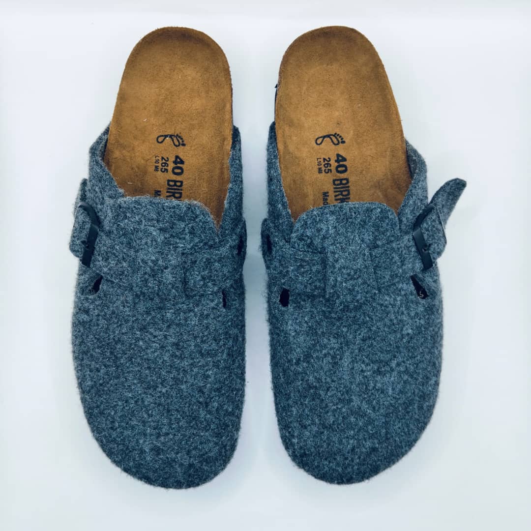 SABOT BIRK BOSTON FEUTRE GRIS SOURIS